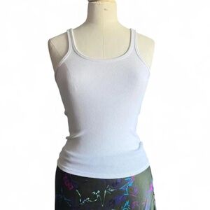 ANINE BING White Ribbed Tank Top (sz XS) 406